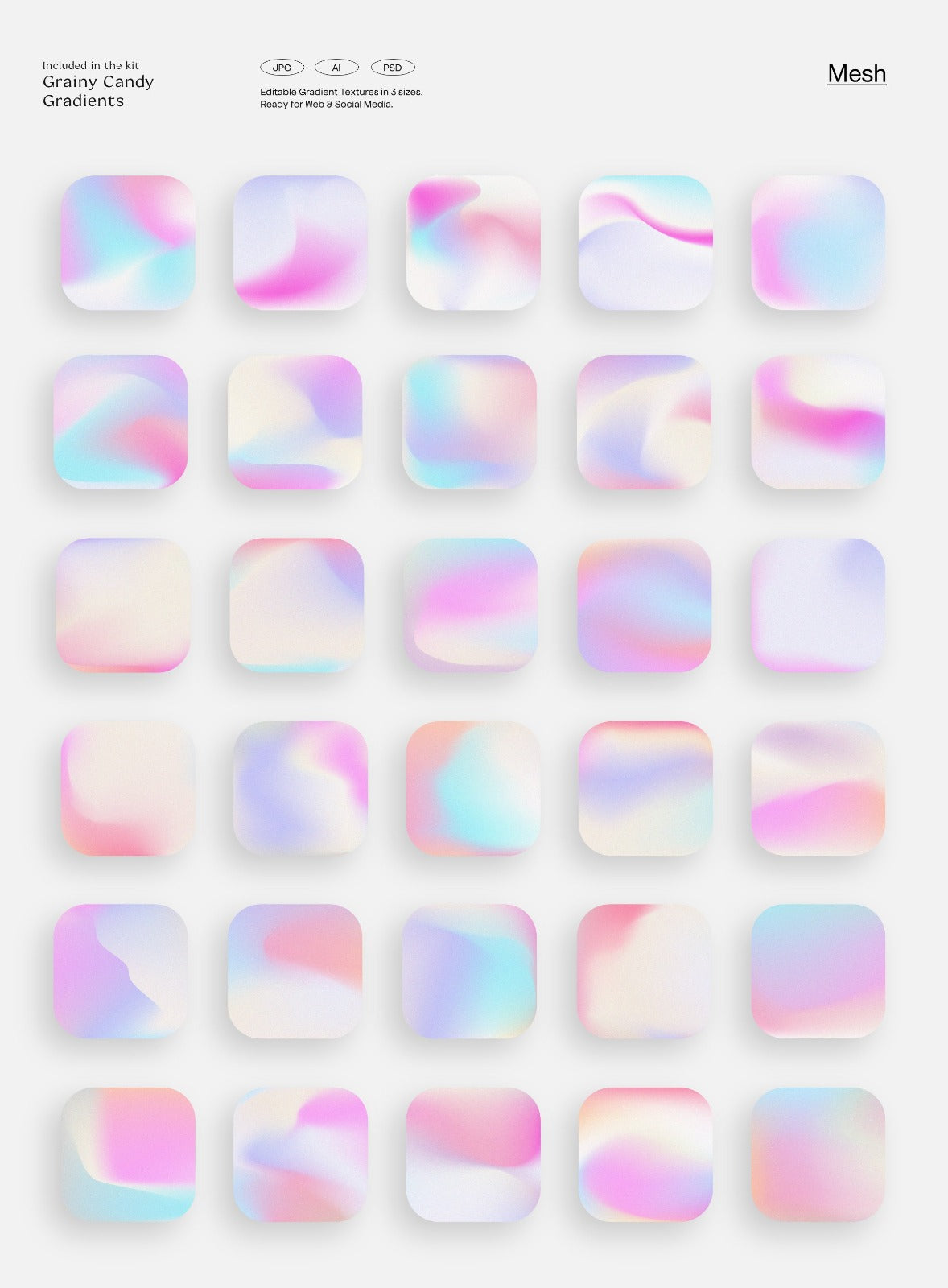 LA Candy Gradients & Shapes Bundle