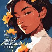 Grainy Halftone Photo Effect