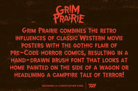 Grim Prairie: A Hand-Drawn Western Horror Brush Font