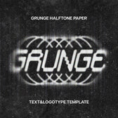 Grunge Halftone Paper Text Effect