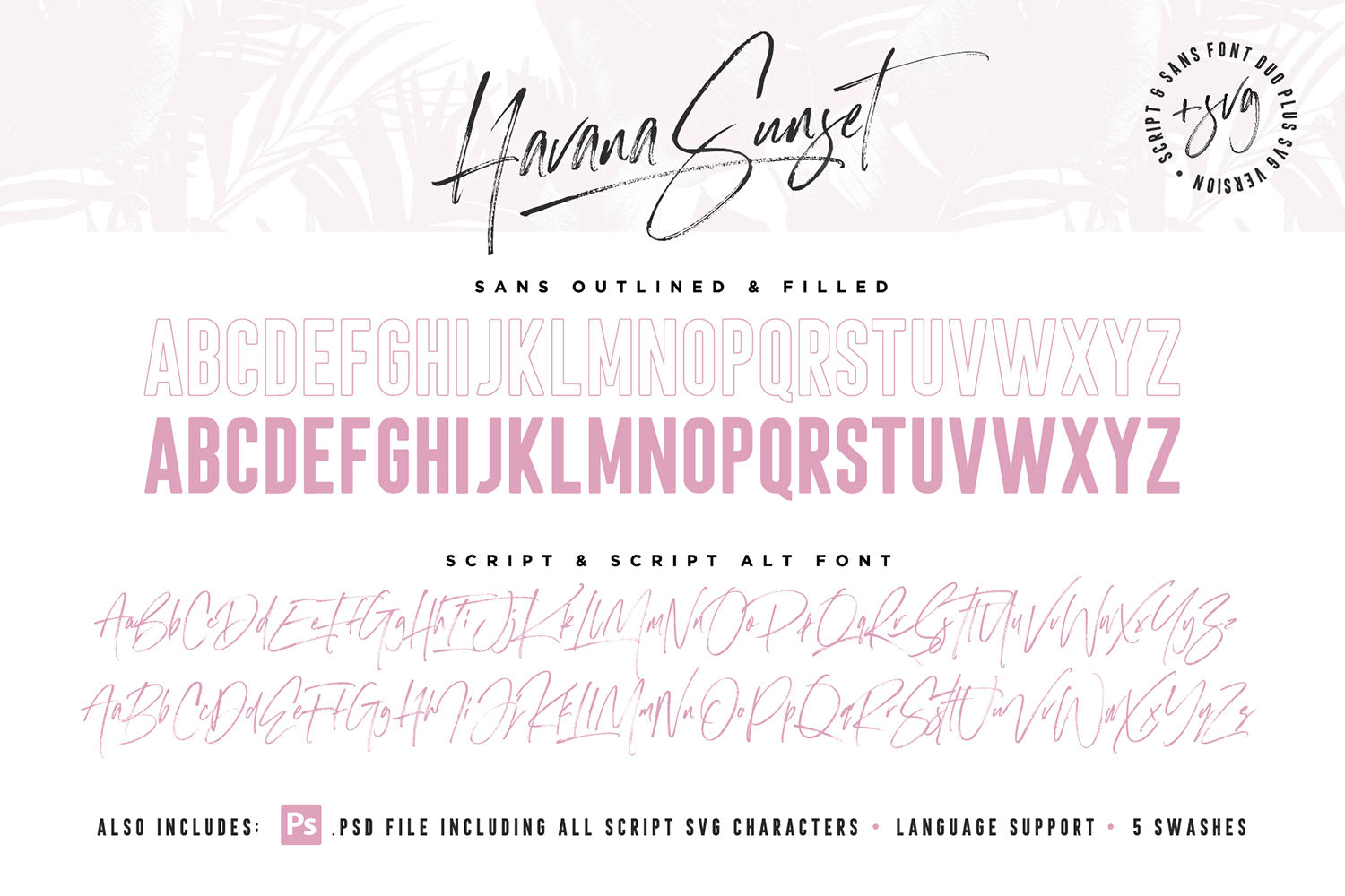 Havana Sunset Font Duo + SVG - Set Sail Studios 1.jpg