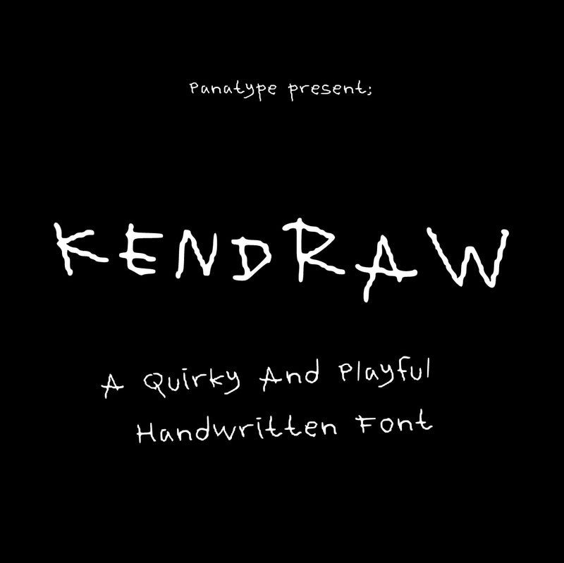 Kendraw - Handwritten Font