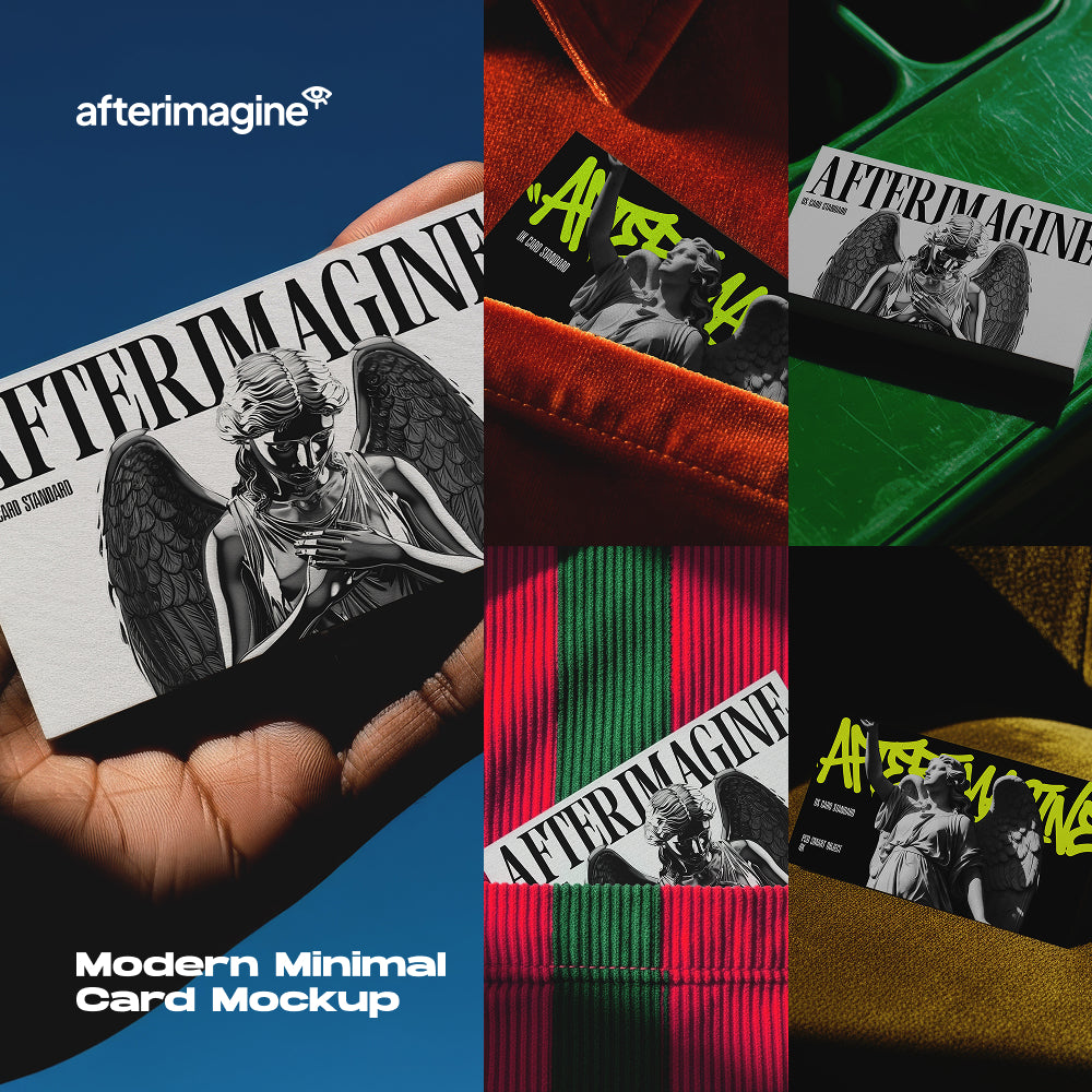 Modern Minimal Business Card Mockups - Afterimagine 1.webp