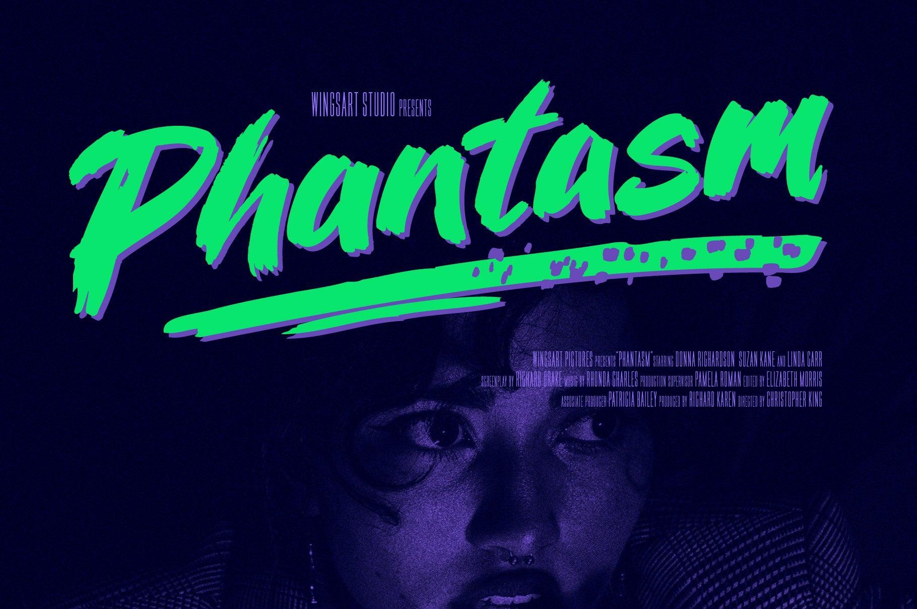 More Brains! Retro 80s VHS Horror Font - Wingsart Studio 1.jpg