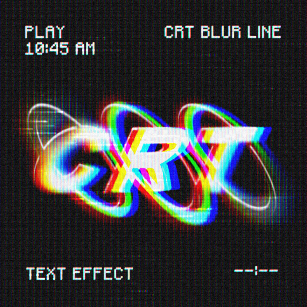 Neon CRT Blurry Text Effect by Pixelbuddha