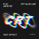 Neon CRT Blurry Text Effect