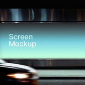 Outdoor Wide Screen Mockup