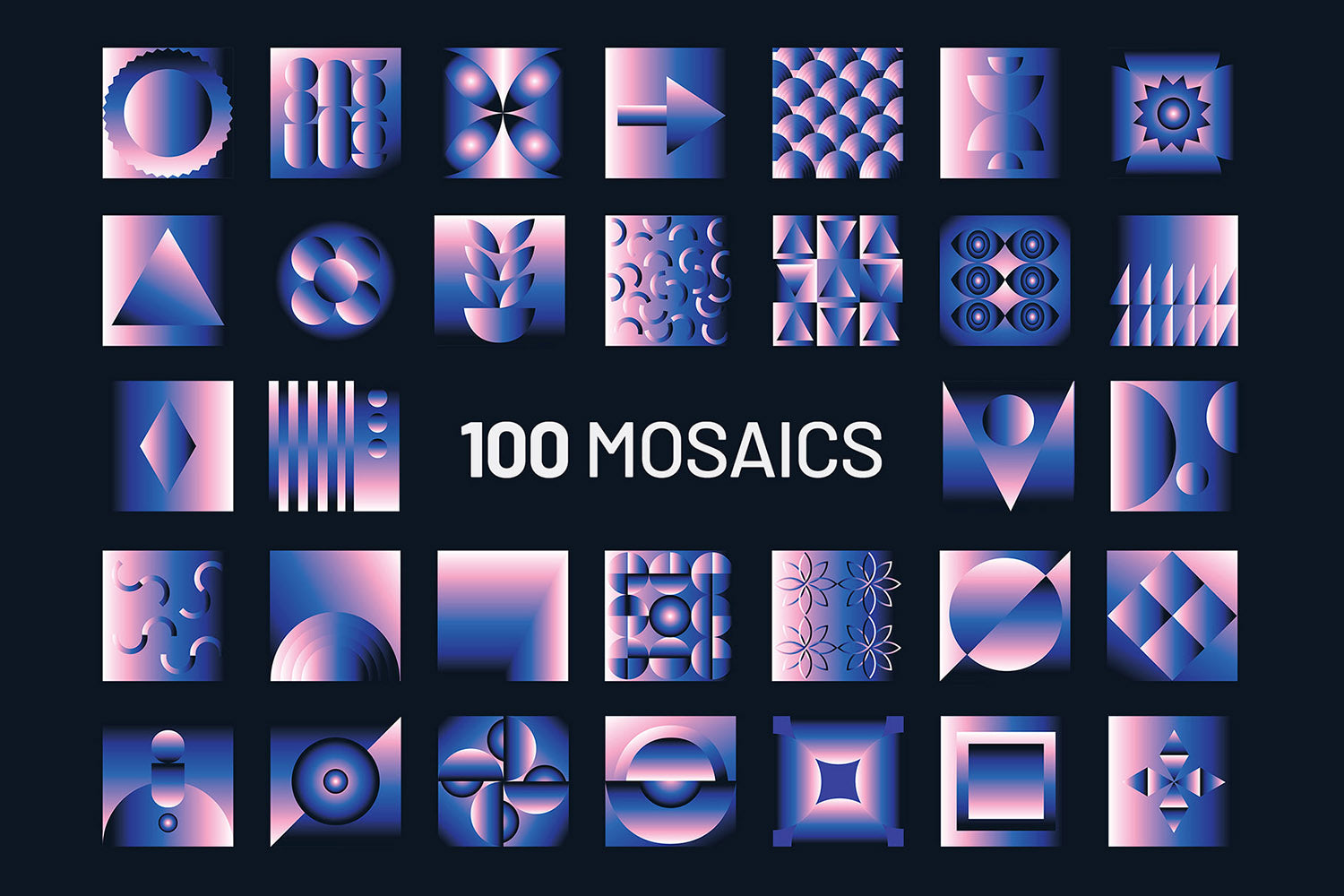 Gradient Geometric Mosaics