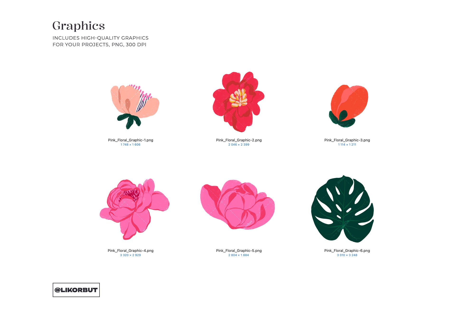 PINK Bold Bloom Abstract Flower Pattern - likorbut 6.jpg