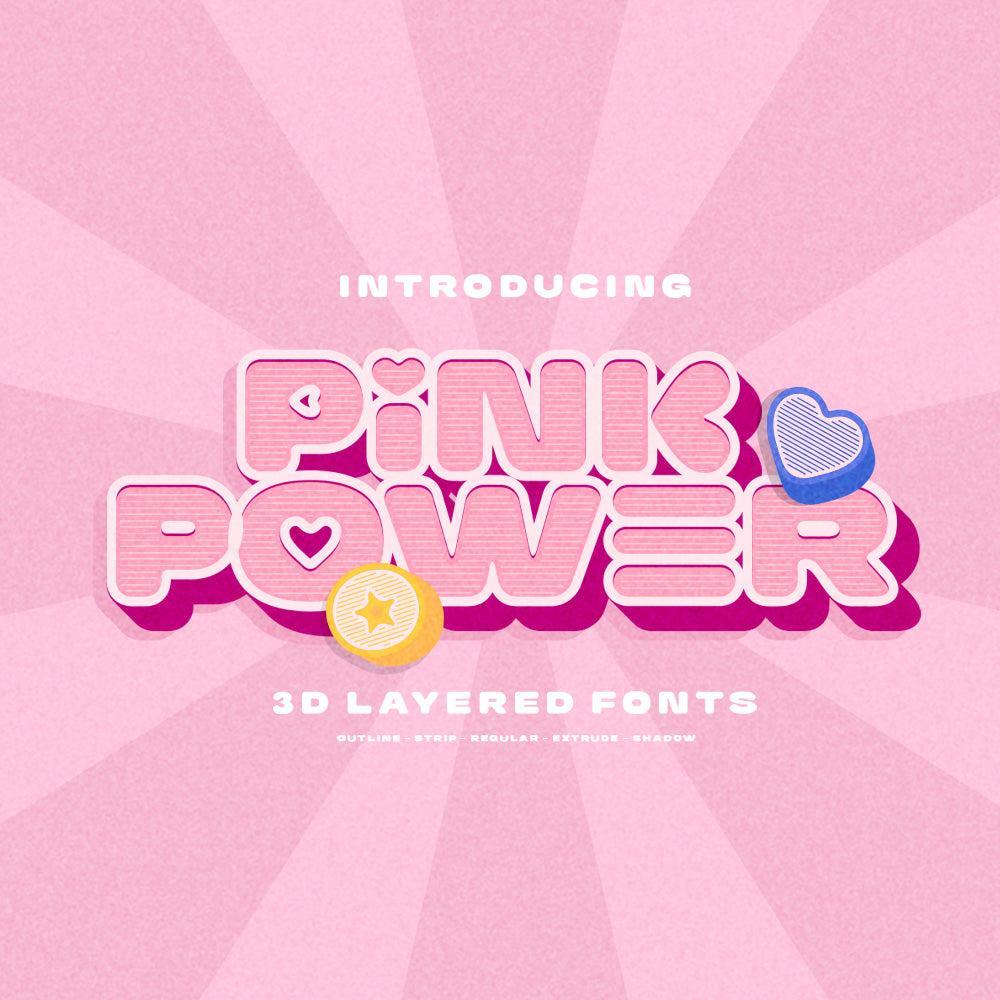 Pink Power - 3D Layered Font - Sarid Ezra 1.jpg