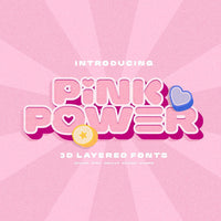 Pink Power - 3D Layered Font