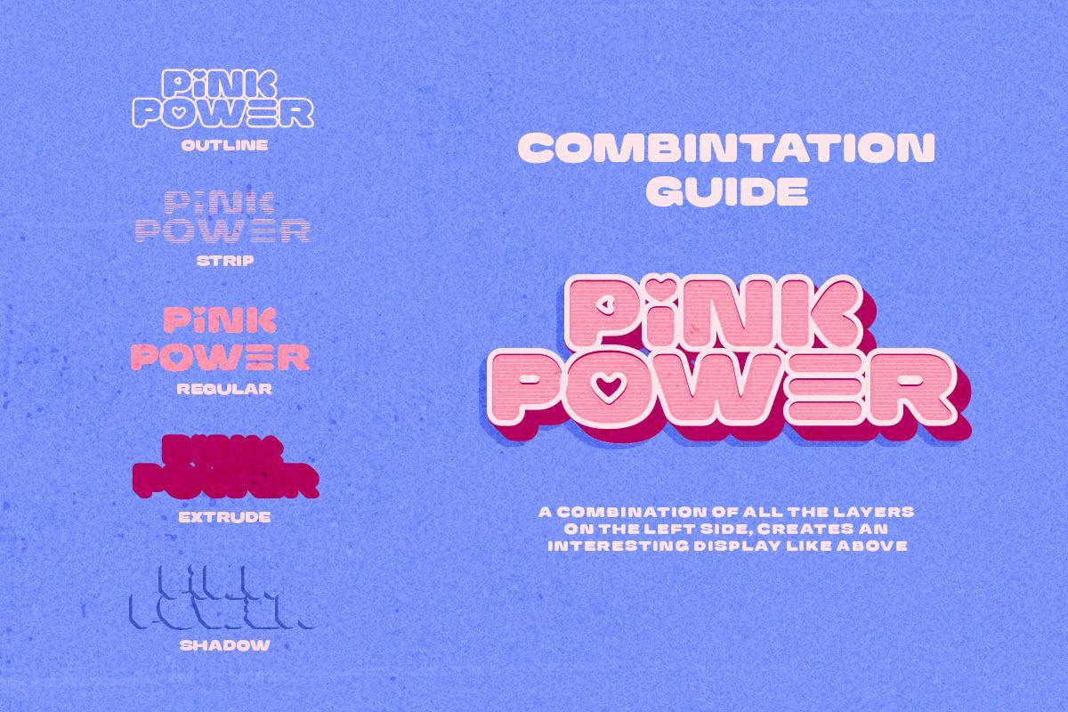 Pink Power - 3D Layered Font - Sarid Ezra 1.jpg