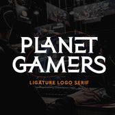 Planet Gamers - Ligature Logo Serif