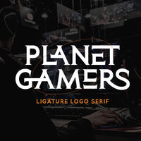 Planet Gamers - Ligature Logo Serif