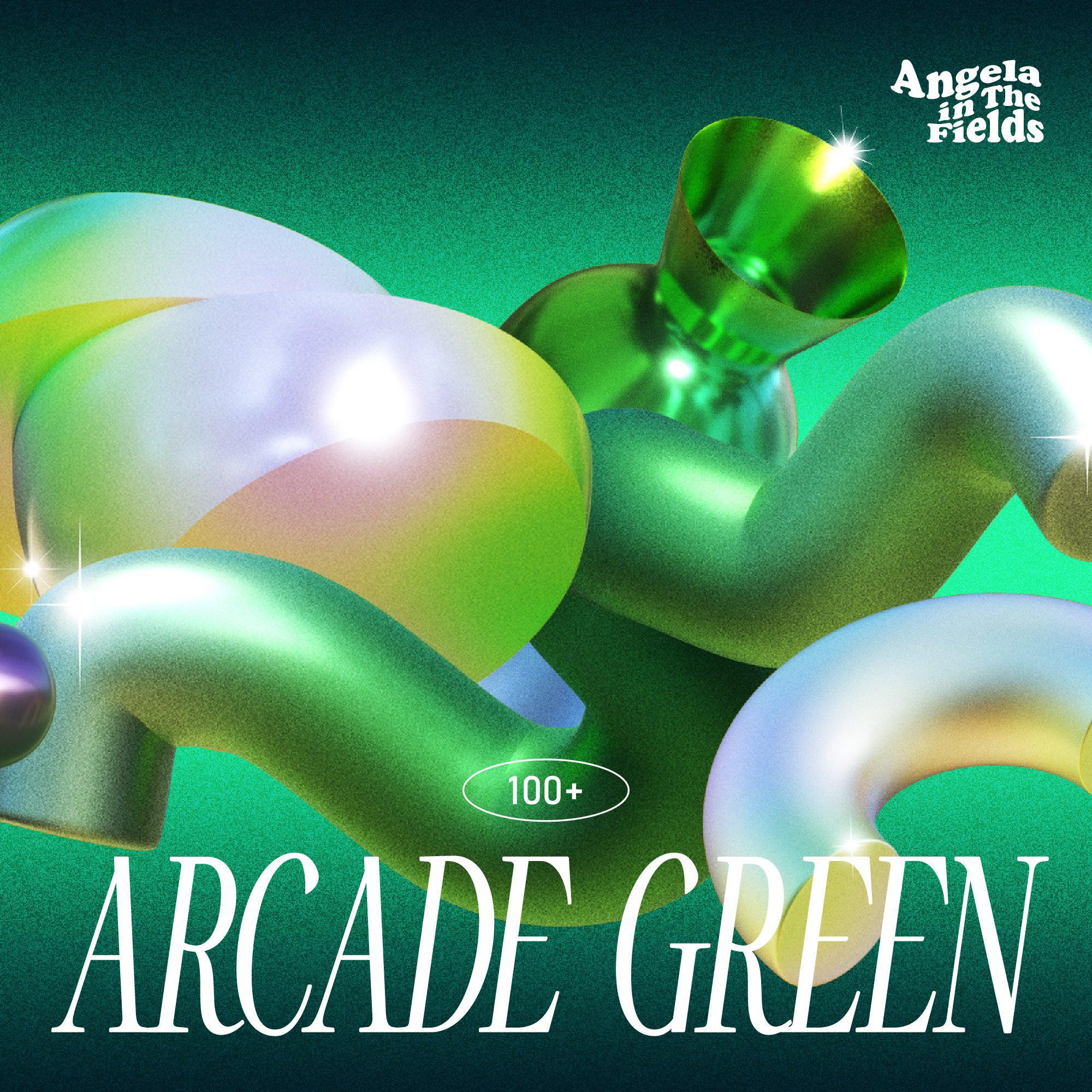 3D ARCADE GREEN Objects