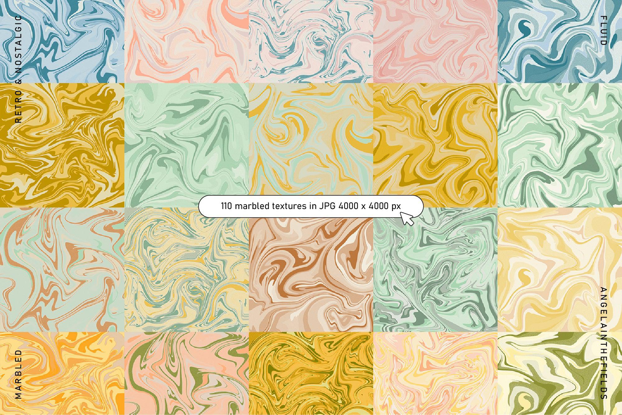 Spring Summer Marbling Textures