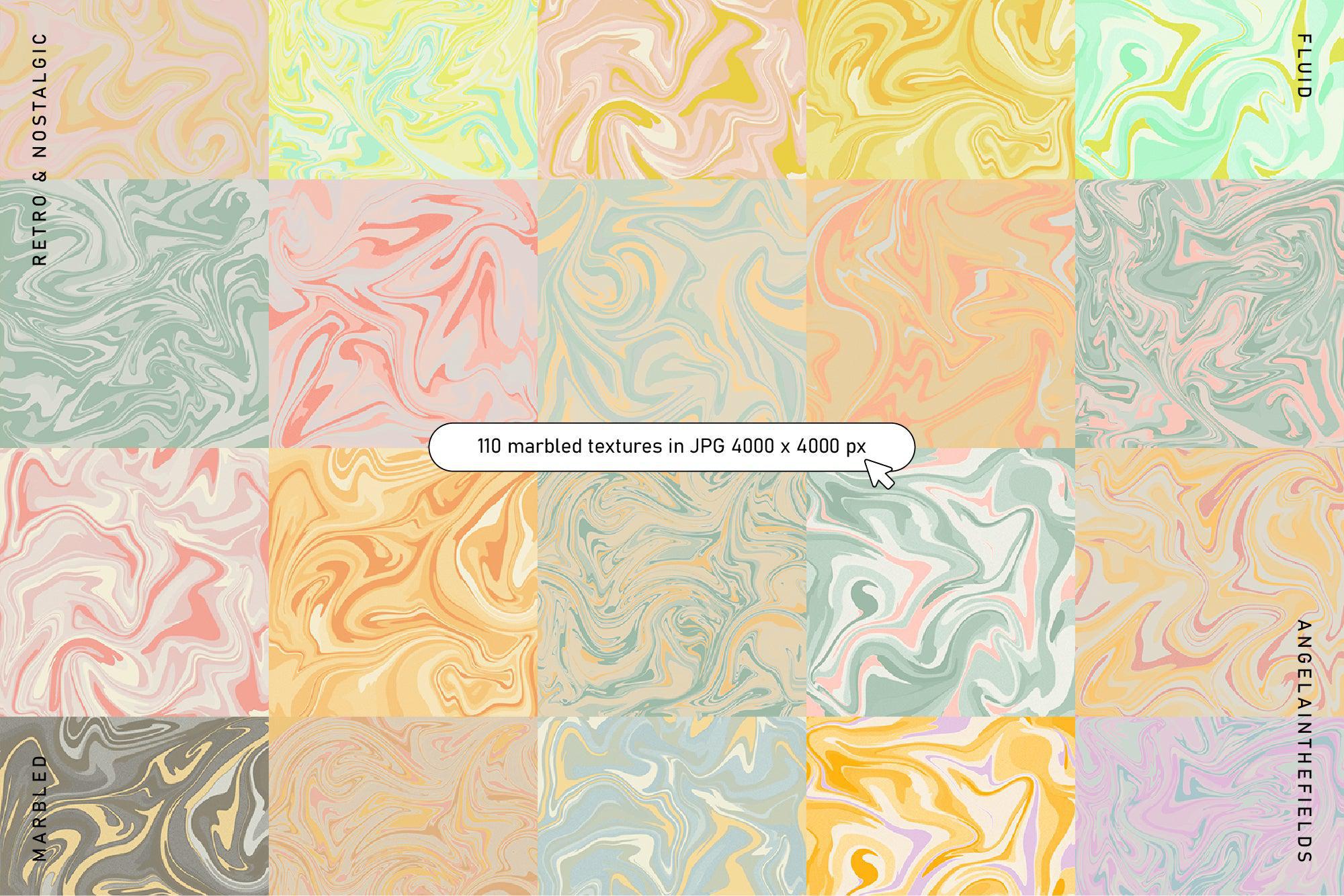 Spring Summer Marbling Textures