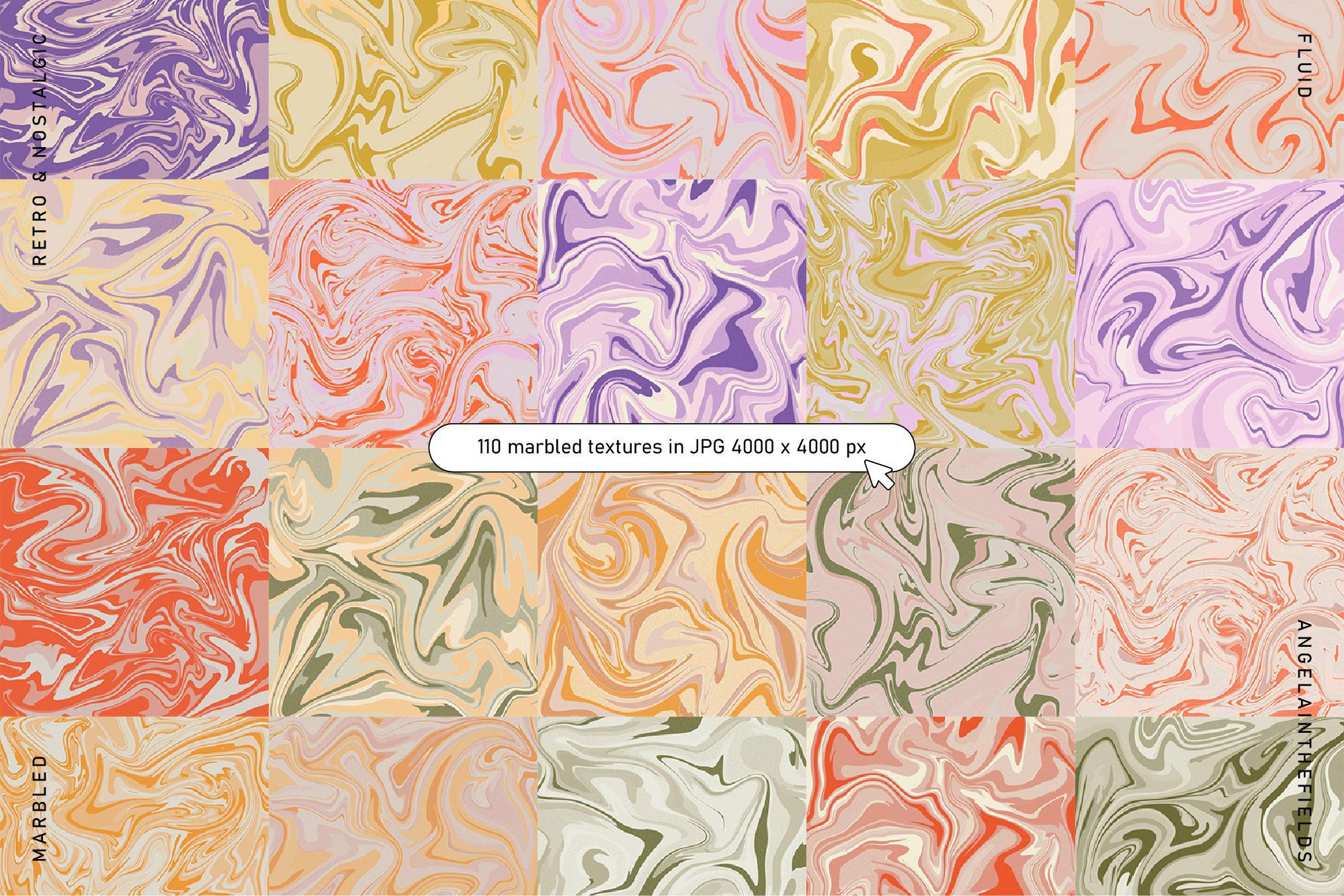 Spring Summer Marbling Textures