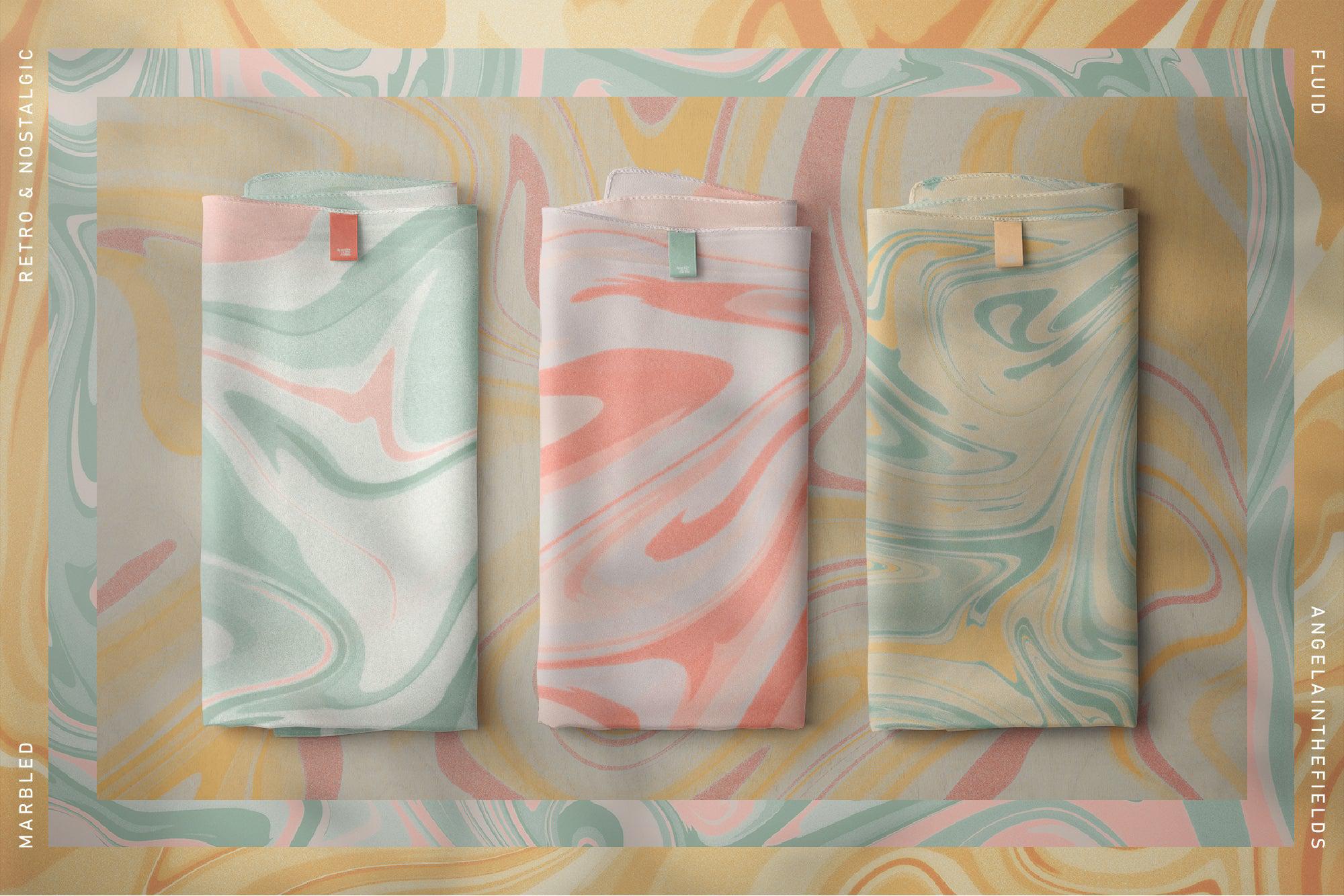 Spring Summer Marbling Textures