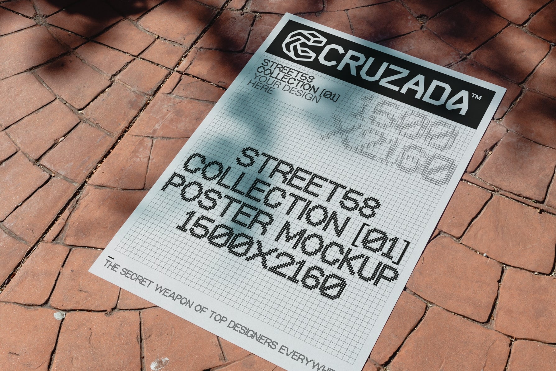 Sunlit Pavement Poster Mockup