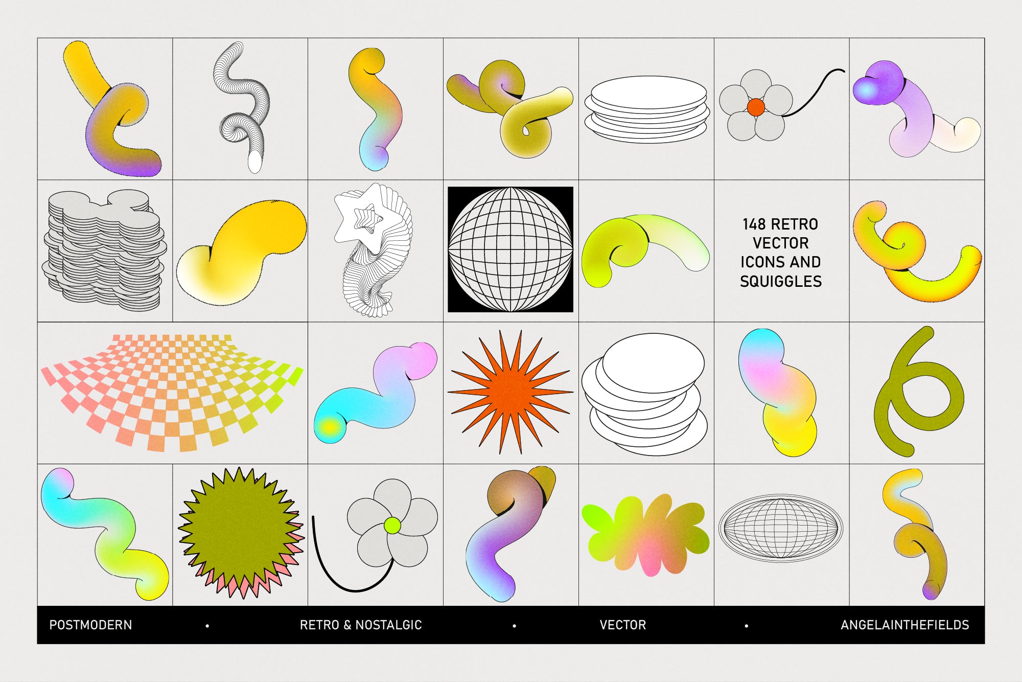 Postmodern Squiggle Vector Clipart