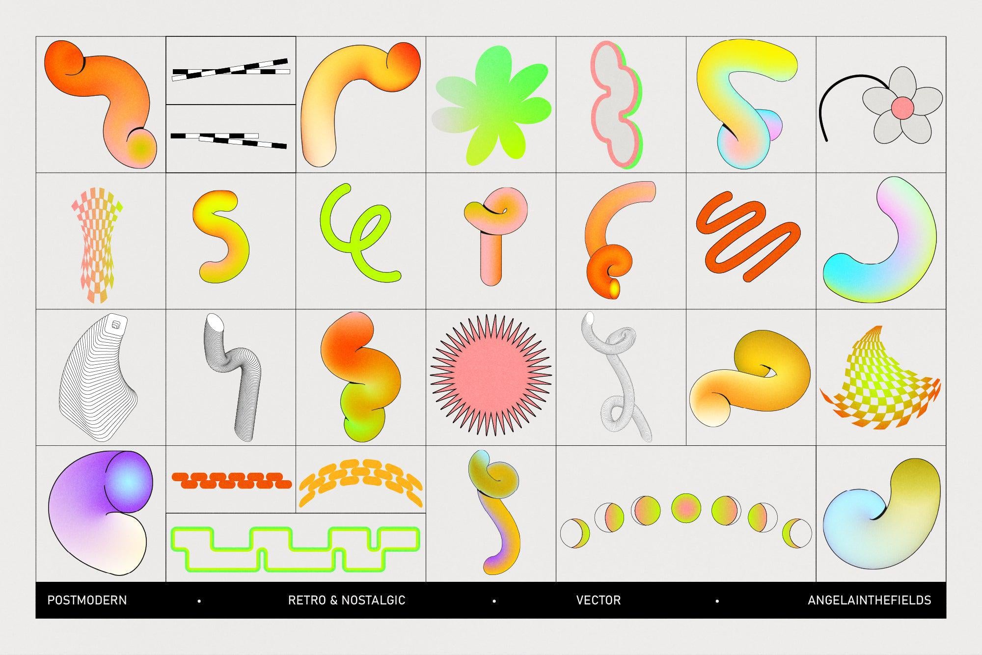 Postmodern Squiggle Vector Clipart