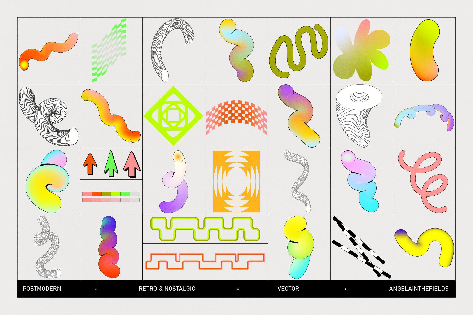 Postmodern Squiggle Vector Clipart