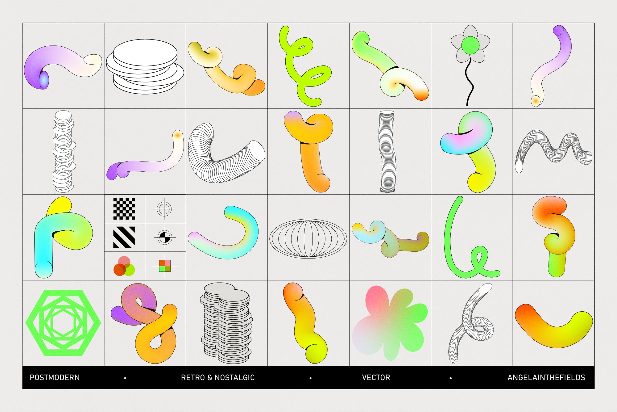 Postmodern Squiggle Vector Clipart