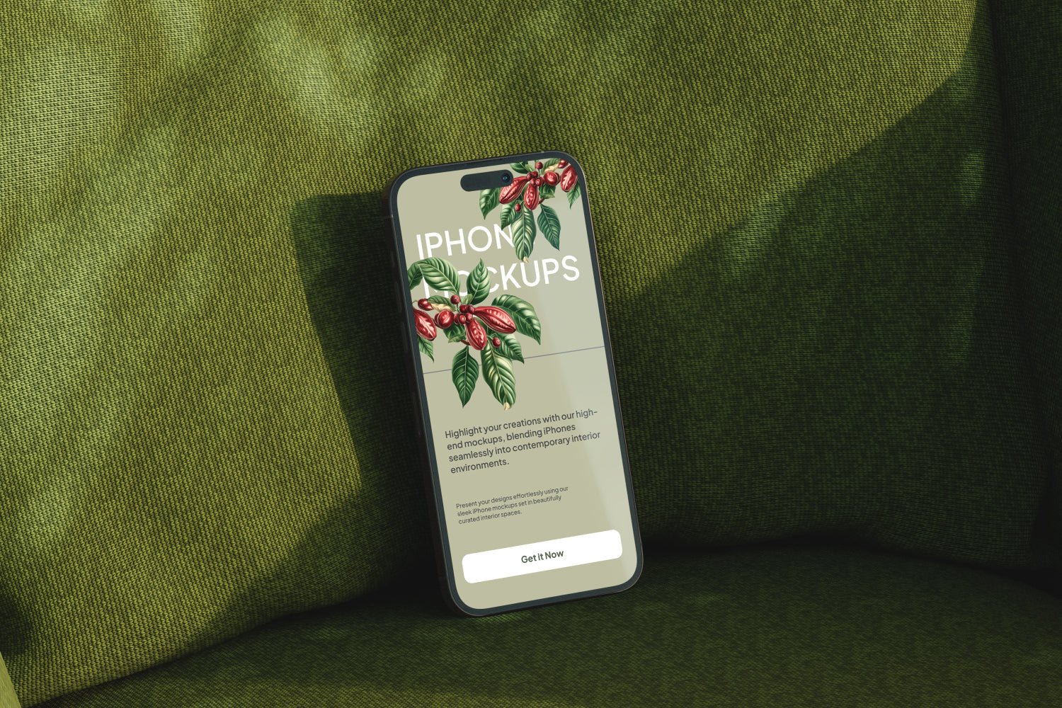 iPhone Mockups in Aesthetic Interior