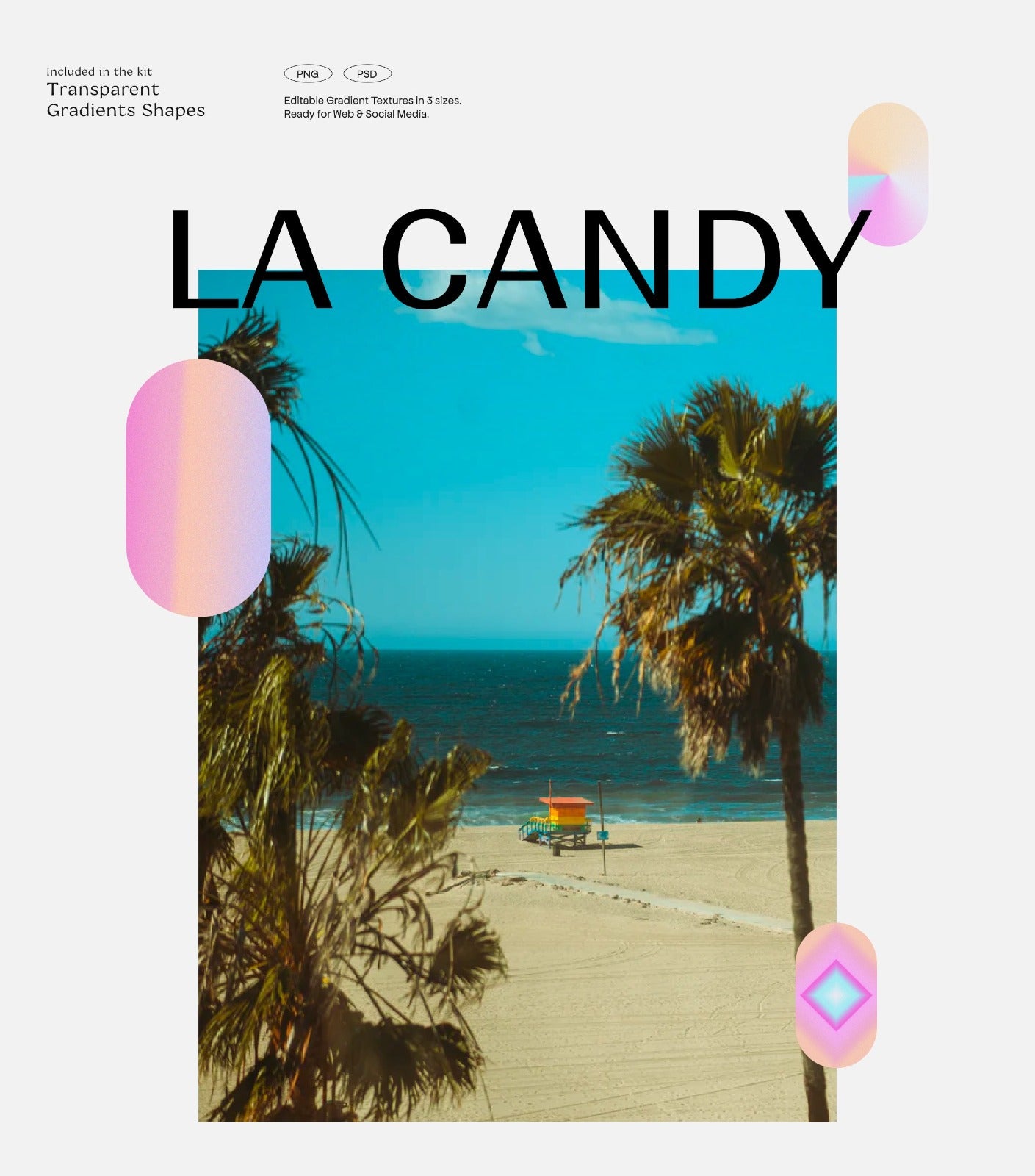 LA Candy Gradients & Shapes Bundle