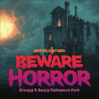 BEWARE HORROR — Creepy Scary Halloween Font