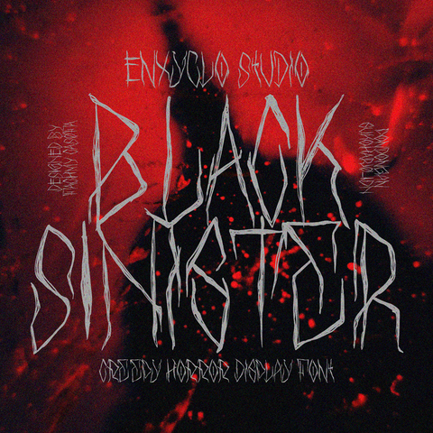 BLACK SINISTER — Horror Black Metal Font