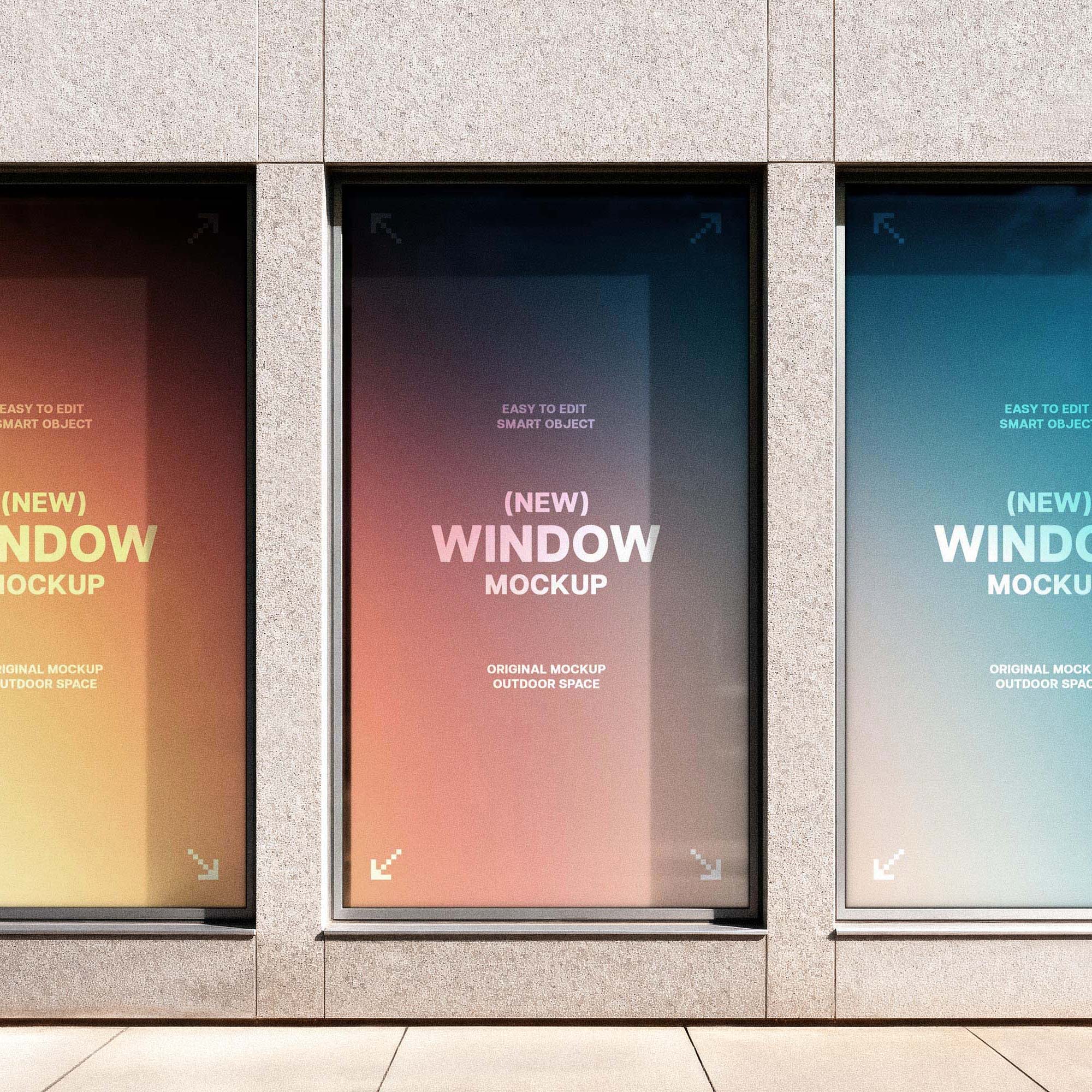 Vertical Storefront Windows Mockup by Pixelbuddha