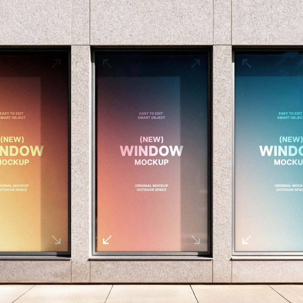 Vertical Storefront Windows Mockup by Pixelbuddha – Studio 2am