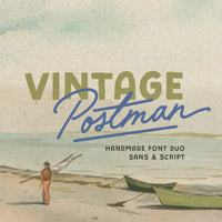 Vintage Postman - Handmade Font Duo