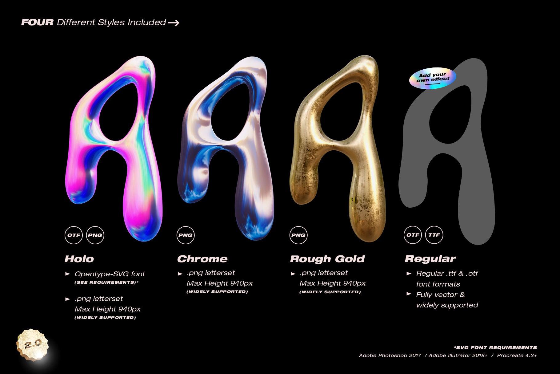 Wubble 2.0 3D Chrome Font Set - Set Sail Studios 1.jpg