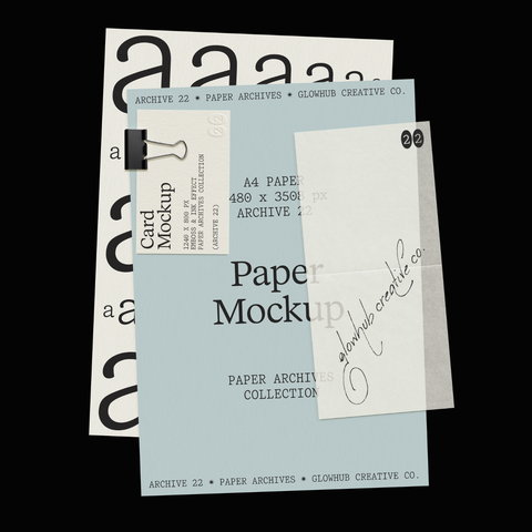 A4 Paper • Vellum Card Mockup • Paper Archives Collection (22)