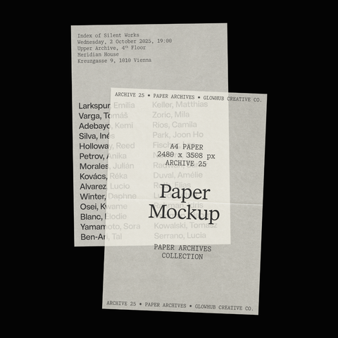 A4 Vellum Paper Mockup • Paper Archives Collection (25)