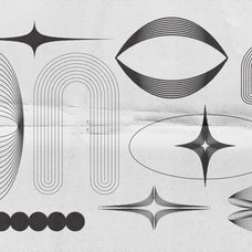 Abstract Boho Linear Vector Shapes