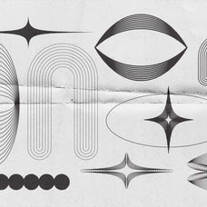 Abstract Boho Linear Vector Shapes