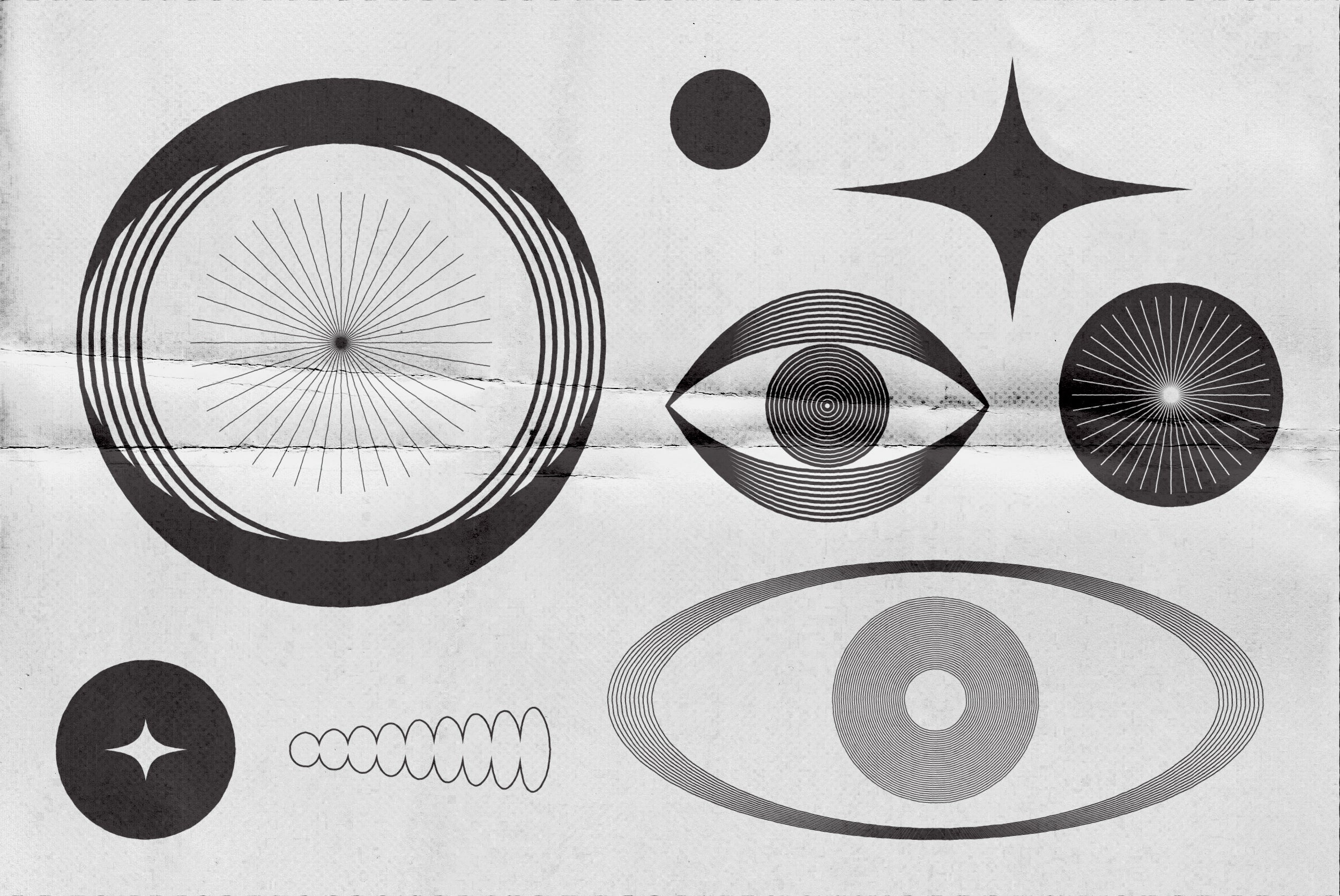 Abstract Boho Linear Vector Shapes