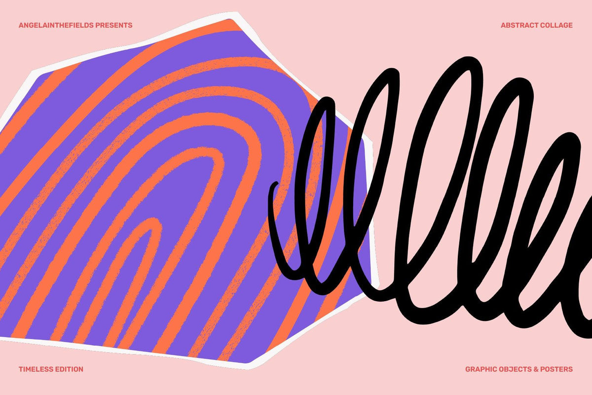 Abstract Collage Vector Clipart Set by angelainthefields