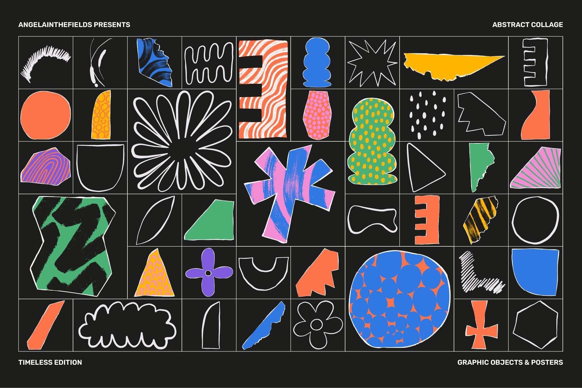 Abstract Collage Vector Clipart Set