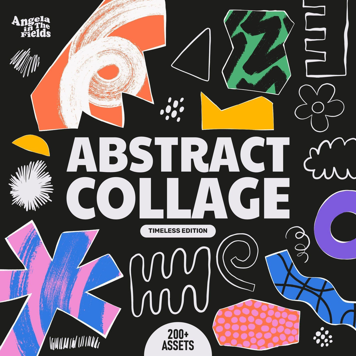 Abstract Collage Vector Clipart Set by angelainthefields