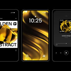 Abstract Gold 3D Shapes