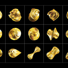 Abstract Gold 3D Shapes