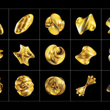 Abstract Gold 3D Shapes