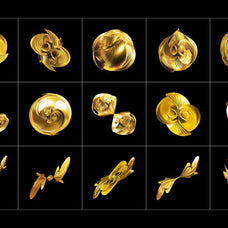 Abstract Gold 3D Shapes