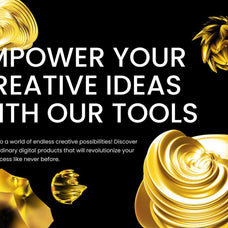 Abstract Gold 3D Shapes