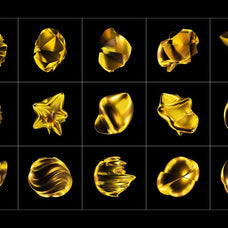 Abstract Gold 3D Shapes